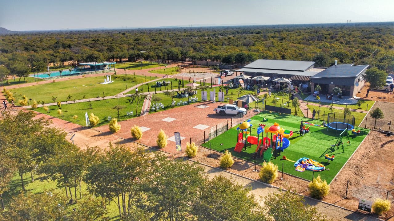 The grounds from above